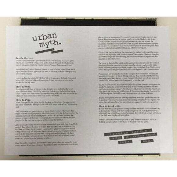 URBAN MYTH - The Truth Is Here - RETRO 2002 Board Game - Picture 4 of 8